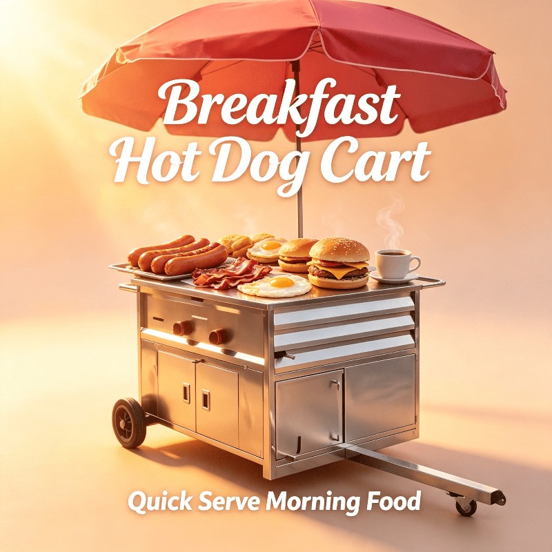 Hot Dog Vending Cart - Компактная мобильная тележка для закусок на