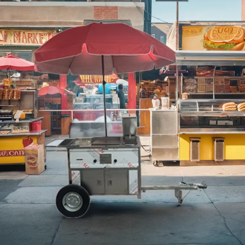 Компактная мобильная тележка д – обзор и цена Hot Dog Vending Cart