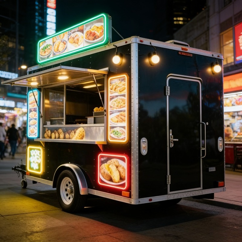 Коммерческий передвижной прице – обзор и цена Hot Dog Vending Cart